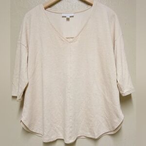 Purejill XL Petite Women's Blouse V-Neck Elbow Sleeve Worn Once No Flaws